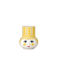 Bjørn Wiinblad Olga Candle Holder, Yellow, H: 3.5" By Bjorn Wiinblad