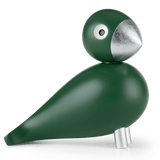 Kay Bojesen Songbird, Medium, Green/Silver, H: 6.1" By Kay Bojesen