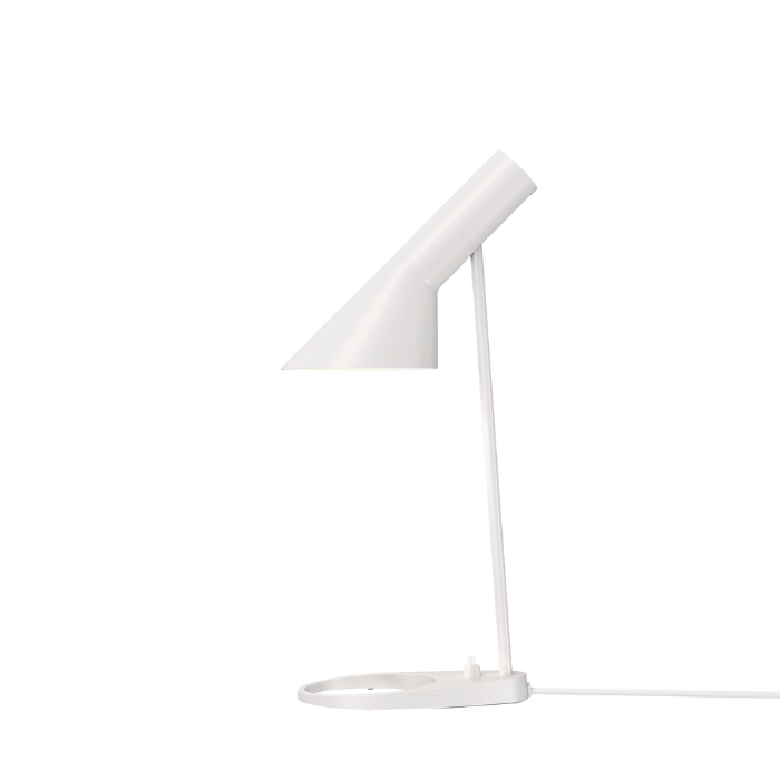 Arne Jacobsen Lamps Mini Table Lamp, White, H: 17" By Arne Jacobsen