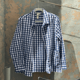 JUNA Bianca Lounge Shirt, Dark Blue/White M/L By JUNA