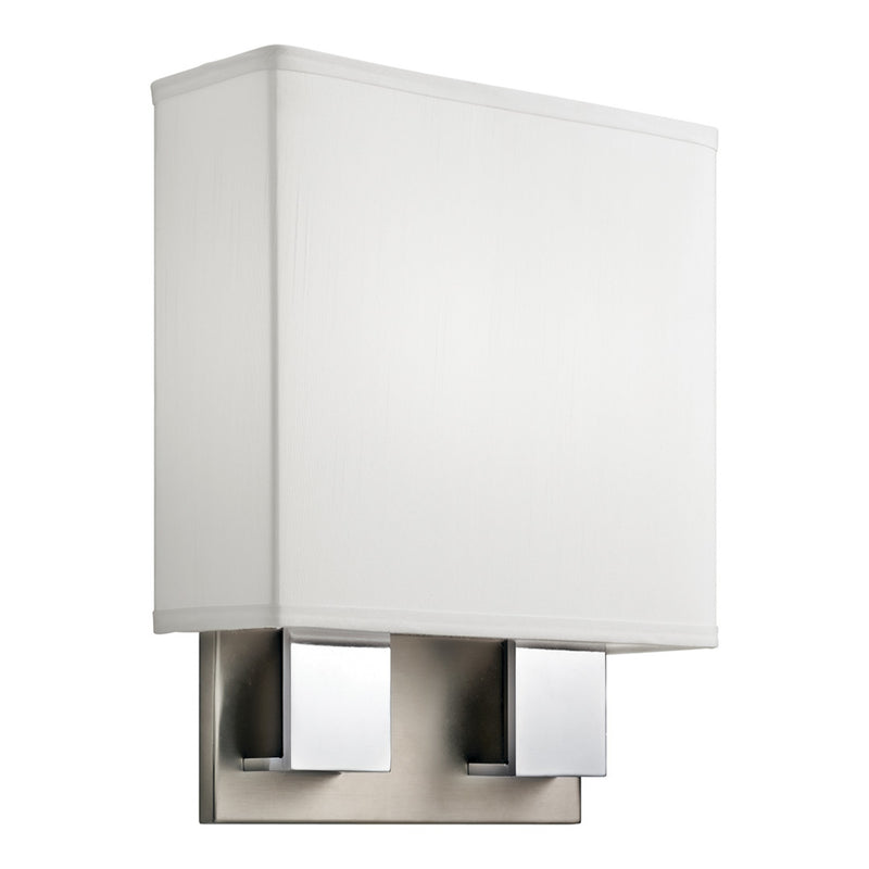 Wall Sconce Brushed Nickel & Chrome