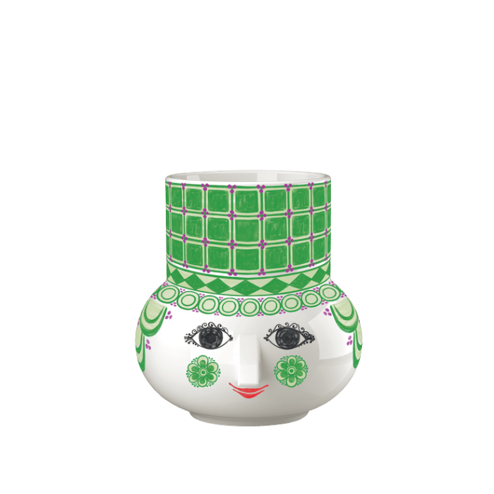 Bjørn Wiinblad Olga Tealight Holder, Green, H: 4.7" By Bjorn Wiinblad