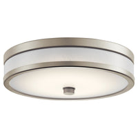 Pira Ceiling Flush Light Brushed Nickel 3.75 Inch