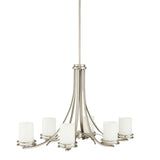 Hendrik Chandelier Brushed Nickel 6 Light