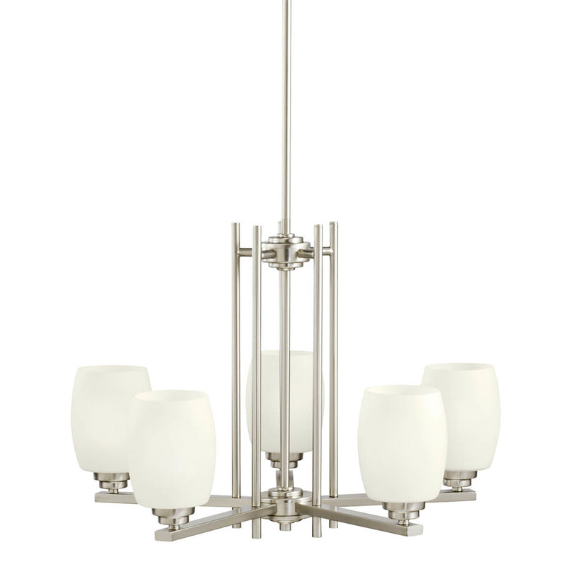 Eileen Chandelier Brushed Nickel 5 Light