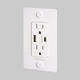 1G Combination Duplex Outlet and USB AC Charger White By Buster And Punch