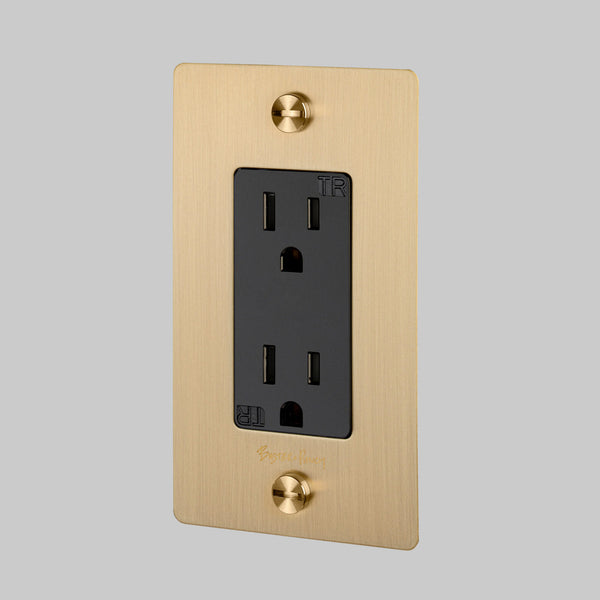 1G Duplex Outlet Brass Buster And Punch