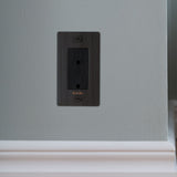 1G Duplex Outlet Smoked Bronze Buster And Punch Lifestyle View