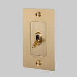 1G Toggle Switch Brass by Buster And Punch Side View