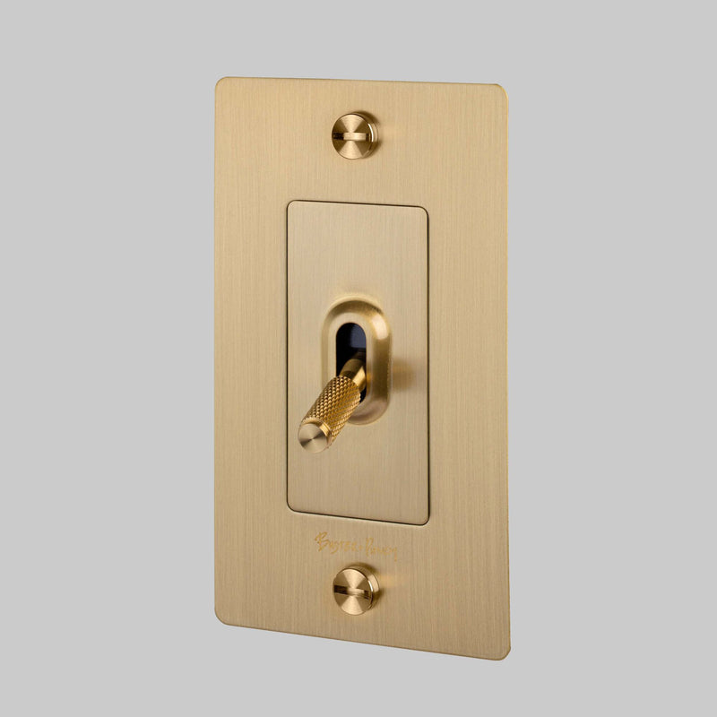 1G Toggle Switch Brass by Buster And Punch Side View