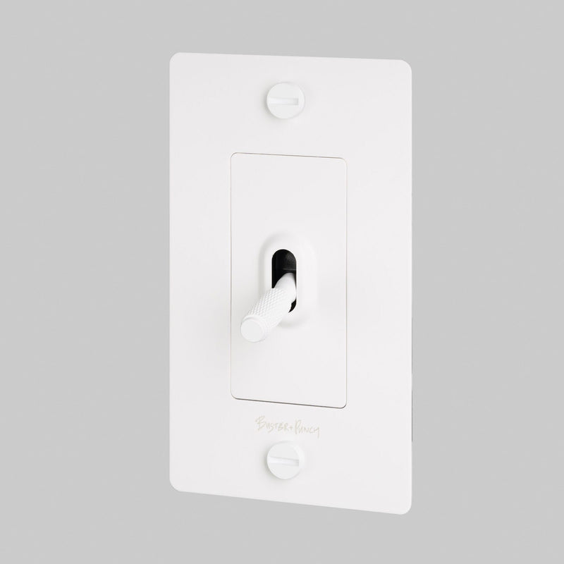 1G Toggle Switch White by Buster And Punch Side View