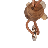 Kay Bojesen Monkey Keychain, Gold/Natural Leather By Kay Bojesen
