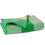 JUNA Check Towels, Green/Sand By JUNA