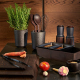 Rosendahl RÅ Salt Cellar, Black, H: 7.9" By Rosendahl