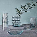 Rosendahl GC Recycled Café Glass Clear Green 2 Pcs H 5.3in Dia 3.1in 12.5 oz By Rosendahl