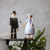 Kay Bojesen Shepherdess, Light Blue, H: 7.9" By Kay Bojesen