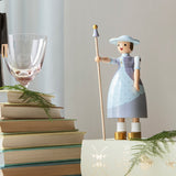 Kay Bojesen Shepherdess, Light Blue, H: 7.9" By Kay Bojesen