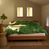 JUNA Bæk&Bølge Duvet Cover Set, Green/Sand By JUNA