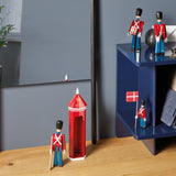 Kay Bojesen Sentry Box, Red/White, H: 14.2" By Kay Bojesen