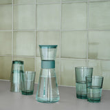 Rosendahl GC Recycled Café Glass Clear Green 2 Pcs H 5.3in Dia 3.1in 12.5 oz By Rosendahl