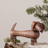 Kay Bojesen Dog, Walnut, H: 4.3" By Kay Bojesen