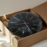 Arne Jacobsen Bankers Wall Clock, Black, Medium, Ø: 8.3" By Arne Jacobsen