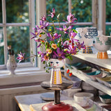 Bjørn Wiinblad Eva Vase, Lavender/Yellow, H: 5.9" By Bjorn Wiinblad