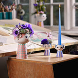 Bjørn Wiinblad Eva Candleholder, H: 3.7" By Bjorn Wiinblad