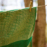 JUNA Check Towels, Green/Sand By JUNA