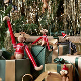 Kay Bojesen Monkey with Christmas Sweater, Teak/Limba By Kay Bojesen