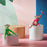 Kay Bojesen Monkey, Mini, Light Green, H: 3.7" By Kay Bojesen