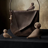 Kay Bojesen Bird Keychain, Gold/Natural Leather By Kay Bojesen
