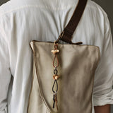 Kay Bojesen Monkey Keychain, Gold/Natural Leather By Kay Bojesen