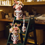 Bjørn Winblad Lady With Hat Vase, Pink/Yellow By Bjorn Wiinblad