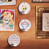 Bjørn Wiinblad Dora Tealight Holder, Blue Rose, Ø: 5.1" By Bjorn Wiinblad