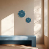 Arne Jacobsen City Hall Wall Clock, Medium, Blue, Ø: 8.3” By Arne Jacobsen