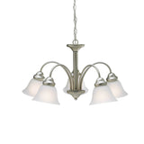 Wynberg 1 Tier Chandelier Brushed Nickel 5 Light