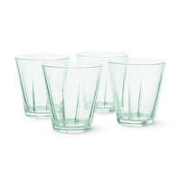 Rosendahl GC Recycled Tumbler Clear Green 4 Pcs H 3.7in 8.8 oz By Rosendahl