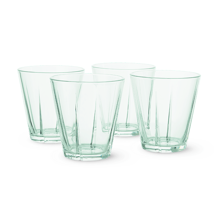Rosendahl GC Recycled Tumbler Clear Green 4 Pcs H 3.7in 8.8 oz By Rosendahl