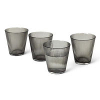 Rosendahl GC Nouveau Tumbler Smoke 4 Pcs H 3.7in Dia 3.5in 8.8 oz By Rosendahl