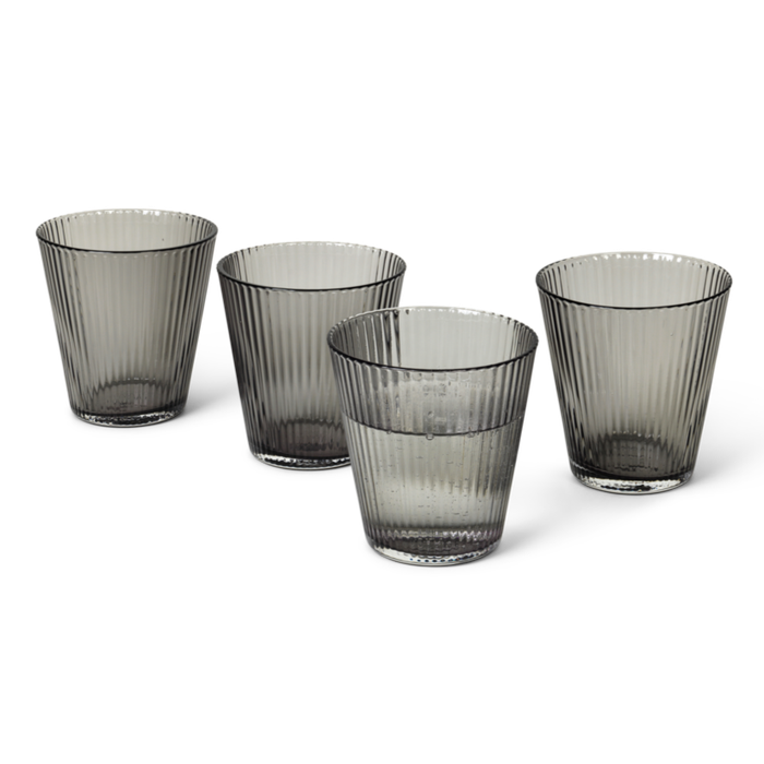 Rosendahl GC Nouveau Tumbler Smoke 4 Pcs H 3.7in Dia 3.5in 8.8 oz By Rosendahl