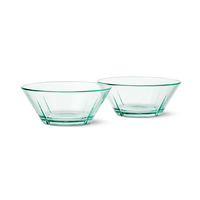 Rosendahl Grand Cru Recycled Glass Bowl, Clear Green, Ø: 5.9", 2 pcs. By Rosendahl