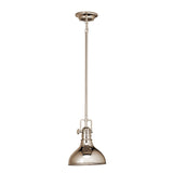 Hatteras Bay Dome Mini Pendant Polished Nickel
