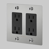 2G Duplex Outlet Steel By Buster And Punch