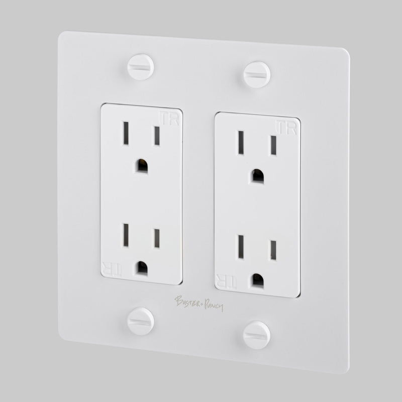2G Duplex Outlet White By Buster And Punch