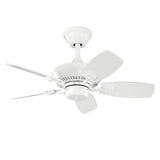 Canfield Ceiling Fan White 30 Inch