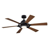 Gentry Lite Ceiling Fan Distressed Black