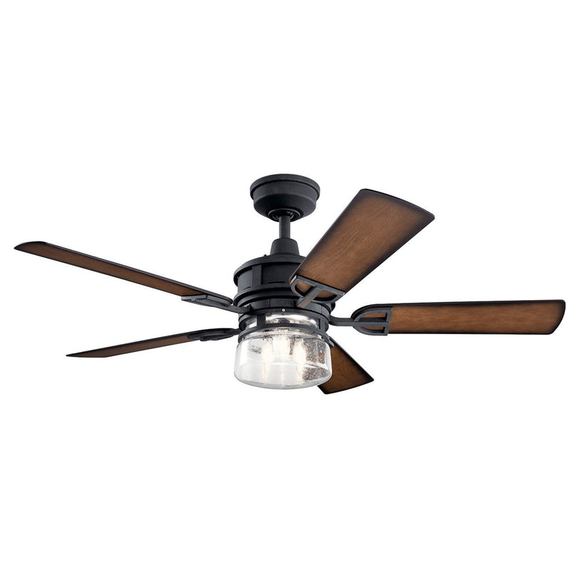 Lyndon Ceiling Fan Distressed Black 52 Inch