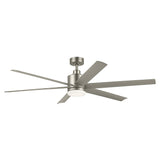 Loa Ceiling Fan Painted Brushed Nickel 65 Inch