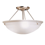 Cove Molding Top Glass Semi Flush Semi Flush Mount Brushed Nickel